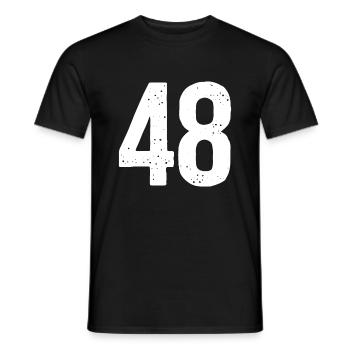 48 Numéros Blanc - T-shirt homme - noir - Devant - AI Model Male 178 light (178cm)