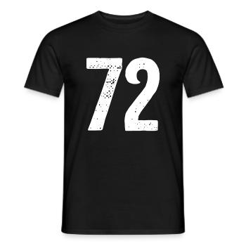 72 Numbers White - Men's T-Shirt - black - Front - AI Model Male 178 light (178cm)