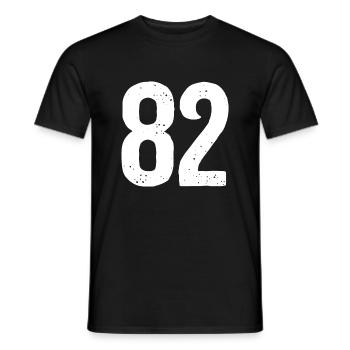 82 Numéros Blanc - T-shirt homme - noir - Devant - AI Model Male 178 light (178cm)