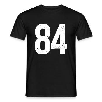 84 Numéros Blanc - T-shirt homme - noir - Devant - AI Model Male 178 light (178cm)
