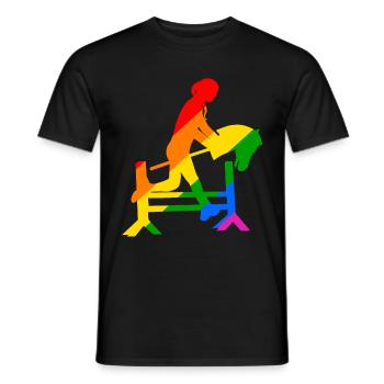 coloré cheval de loisir cheval de loisir hobby horsing - T-shirt homme - noir - Devant - AI Model Male 178 light (178cm)