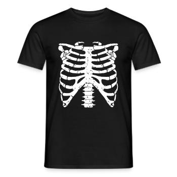 Costume Squelette Thorax Halloween - T-shirt homme - noir - Devant - AI Model Male 178 light (178cm)