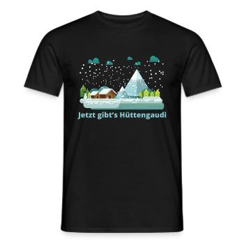 Hüttengaudi - Männer T-Shirt - Schwarz - Vorne - AI Model Male 178 light (178cm)