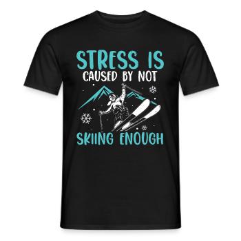 Dictons Apres-Ski | Ski Skieur Cadeaux d’hiver - T-shirt homme - noir - Devant - AI Model Male 178 light (178cm)