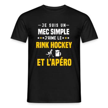 apéro rink hockey mec simple - T-shirt homme - noir - Devant - AI Model Male 178 light (178cm)