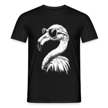 Cool Flamingo Sonnenbrille Sommer - Männer T-Shirt - Schwarz - Vorne - AI Model Male 178 light (178cm)