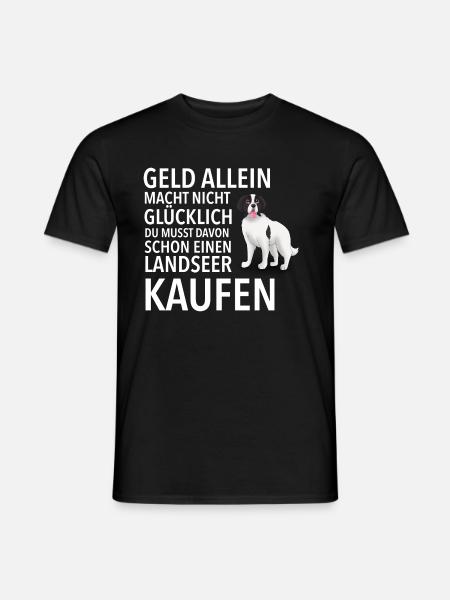 Landseer Glücklich - Landseer - Männer T-Shirt - Schwarz