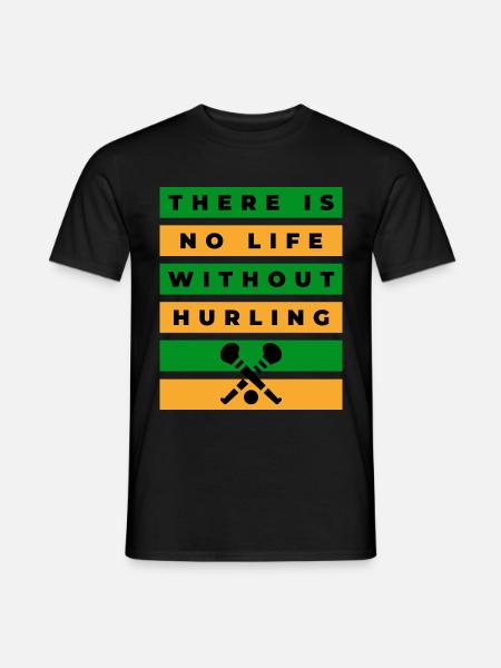 There is no life without hurling: Kerry, Meath - Men's T-Shirt - black