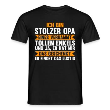 Großvater Großpapa Opi Opa - Männer T-Shirt - Schwarz - Vorne - AI Model Male 178 light (178cm)
