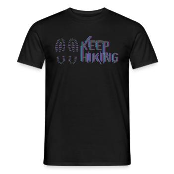 Motivation de la randonnée (Keep Hiking) - T-shirt homme - noir - Devant - AI Model Male 178 light (178cm)