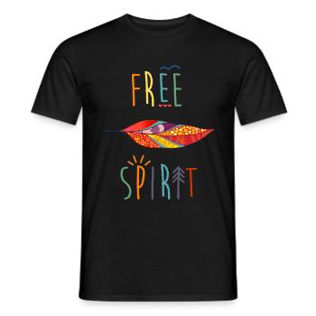AD Free Spirit - Men's T-Shirt - black - Front - AI Model Male 178 light (178cm)