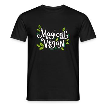 régime alimentaire végétalien Magiques végétaliens végétalien - T-shirt homme - noir - Devant - AI Model Male 178 light (178cm)