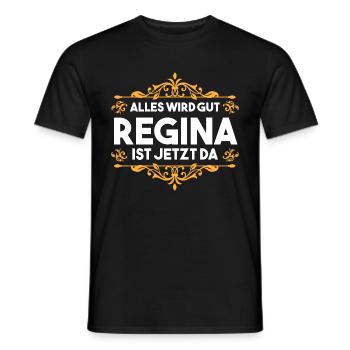 Vorname Regina - Männer T-Shirt - Schwarz - Vorne - AI Model Male 178 light (178cm)
