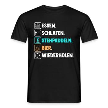 Bier Stand Up Paddeling - Männer T-Shirt - Schwarz - Vorne - AI Model Male 178 light (178cm)