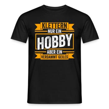 Bergsteigen Bouldern Klettern Kletterer - Männer T-Shirt - Schwarz - Vorne - AI Model Male 178 light (178cm)
