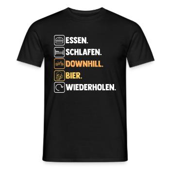Mountainbike Bier Fahrrad Downhill - Männer T-Shirt - Schwarz - Vorne - AI Model Male 178 light (178cm)
