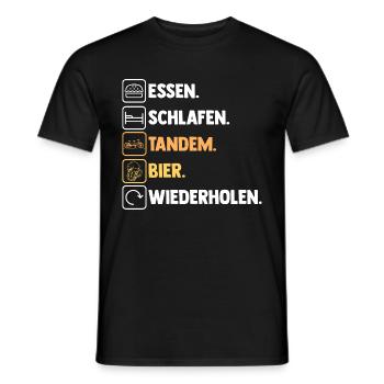 Fahrrad Radfahrer Bier Tandem - Männer T-Shirt - Schwarz - Vorne - AI Model Male 178 light (178cm)