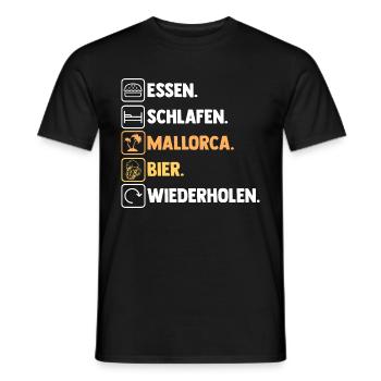 Bier Party Urlaub Mallorca - Männer T-Shirt - Schwarz - Vorne - AI Model Male 178 light (178cm)