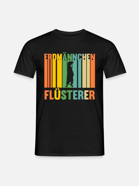 Erdmännchen - Männer T-Shirt - Schwarz