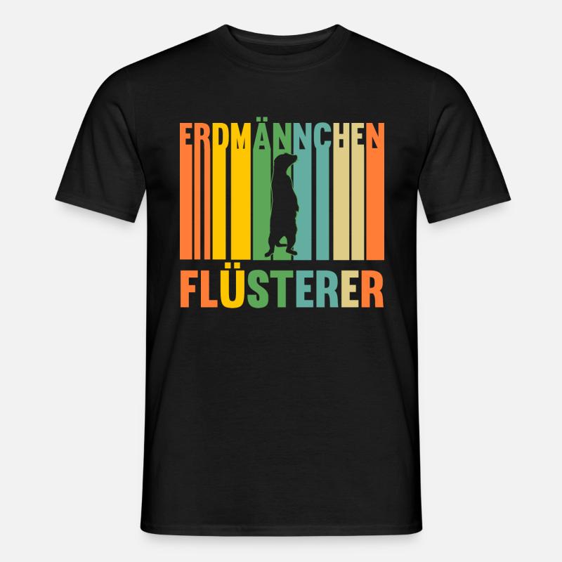 Erdmännchen - Männer T-Shirt - Schwarz