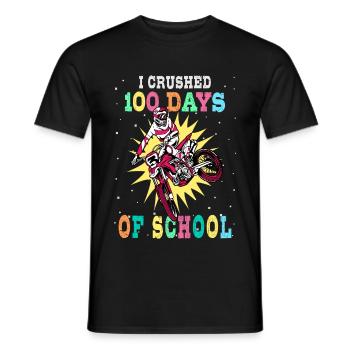 Ich habe 100 Tage Schule geschafft Motocross Bike - Männer T-Shirt - Schwarz - Vorne - AI Model Male 178 light (178cm)