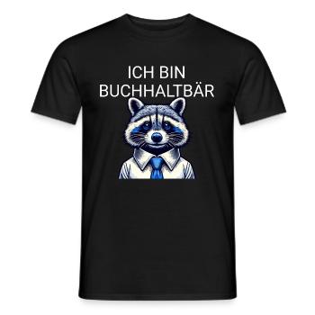 Soy un contador contador mapache - Camiseta hombre - negro - delante - AI Model Male 178 light (178cm)