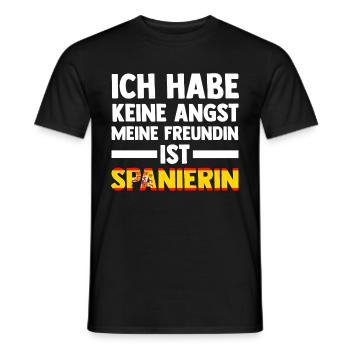 Ich habe keine Angst meine Freundin ist Spanierin - Männer T-Shirt - Schwarz - Vorne - AI Model Male 178 light (178cm)