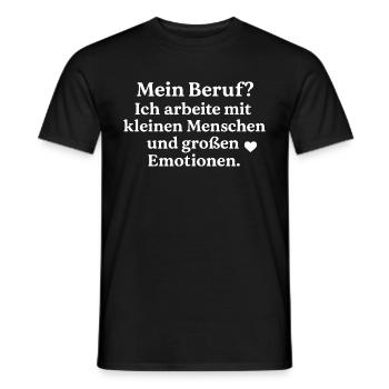 Kleine Menschen - Große Emotionen (weiß) - Männer T-Shirt - Schwarz - Vorne - AI Model Male 178 light (178cm)
