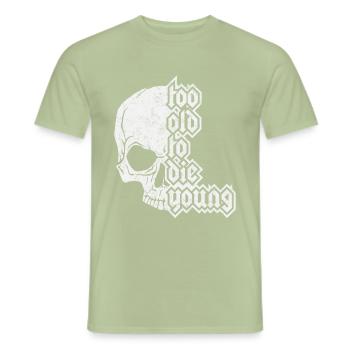 too old to the young - Men's T-Shirt - sage - Front - AI Model Male 178 light (178cm)