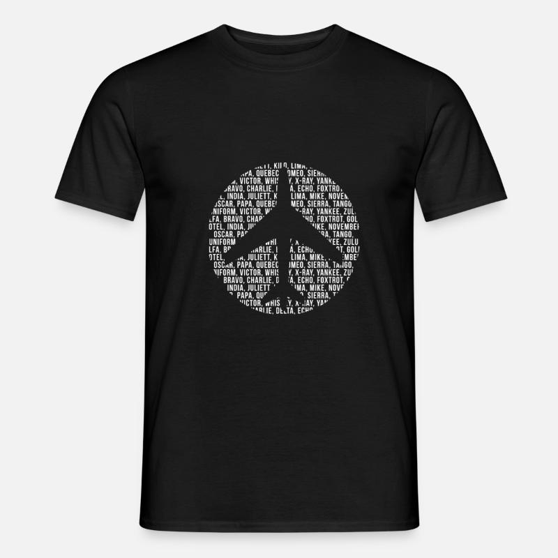Flugzeug - Männer T-Shirt - Schwarz