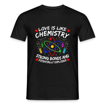 chemistry - Men's T-Shirt - black - Front - AI Model Male 178 light (178cm)