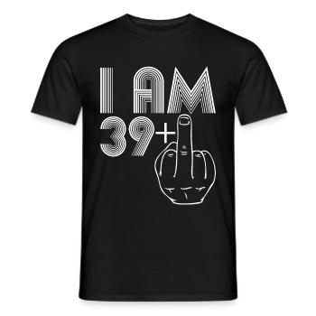 40ème anniversaire - T-shirt homme - noir - Devant - AI Model Male 178 light (178cm)
