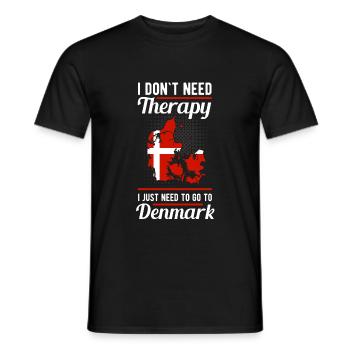 Denmark - Men's T-Shirt - black - Front - AI Model Male 178 light (178cm)