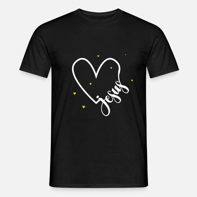 Jesus - Männer T-Shirt - Schwarz