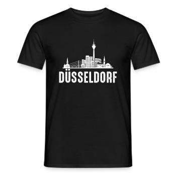 Düsseldorf - T-shirt homme - noir - Devant - AI Model Male 178 light (178cm)