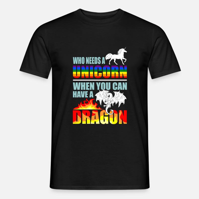 Drache - Männer T-Shirt - Schwarz