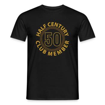 50ème anniversaire - T-shirt homme - noir - Devant - AI Model Male 178 light (178cm)