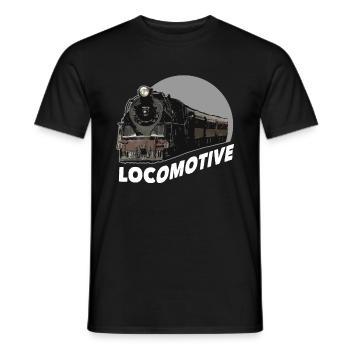 Train trains train modèle - T-shirt homme - noir - Devant - AI Model Male 178 light (178cm)