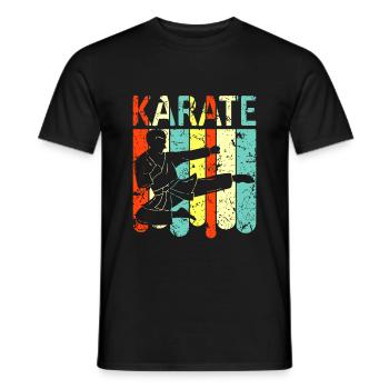 Karate - Männer T-Shirt - Schwarz - Vorne - AI Model Male 178 light (178cm)