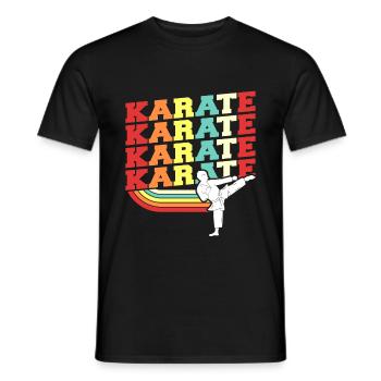 Karate - Männer T-Shirt - Schwarz - Vorne - AI Model Male 178 light (178cm)