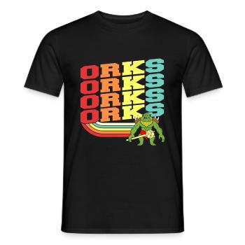 Ork Grünhäute Humanoide - Männer T-Shirt - Schwarz - Vorne - AI Model Male 178 light (178cm)