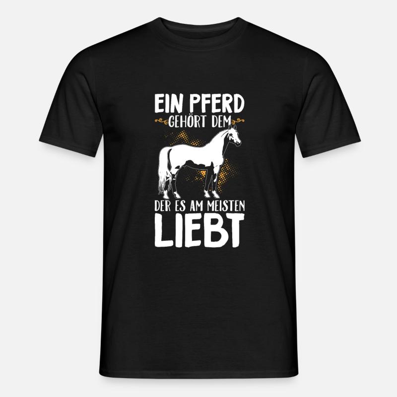 Pferd - Männer T-Shirt - Schwarz