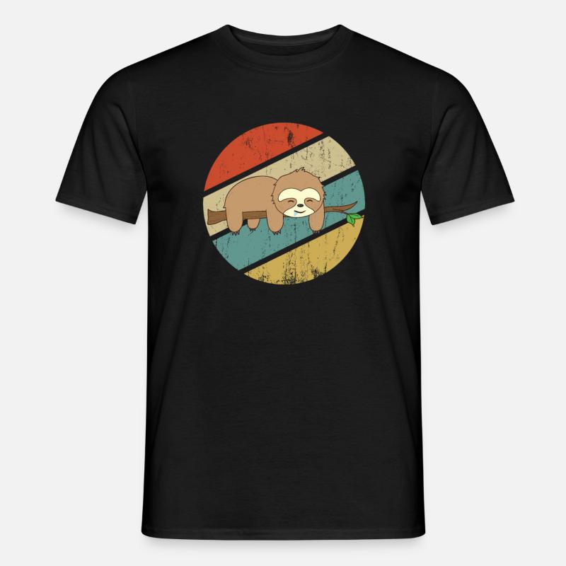 Faultier - Männer T-Shirt - Schwarz
