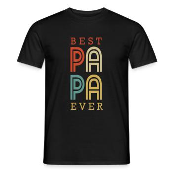 Papa Vater Paps Geschenk Dad Vatertag Geburtstag - Männer T-Shirt - Schwarz - Vorne - AI Model Male 178 light (178cm)