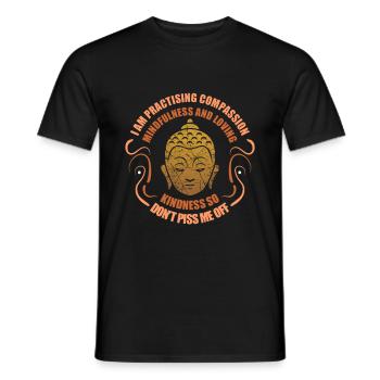 Buddhismus - Männer T-Shirt - Schwarz - Vorne - AI Model Male 178 light (178cm)