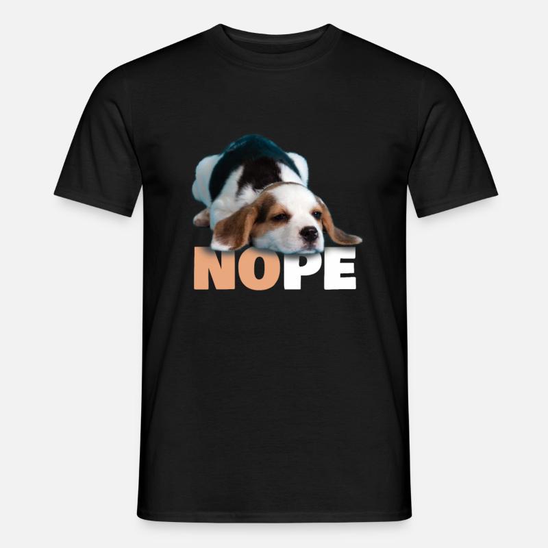 Beagle Hündchen Geschenkidee - Männer T-Shirt - Schwarz