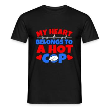 Polizei - Männer T-Shirt - Schwarz - Vorne - AI Model Male 178 light (178cm)