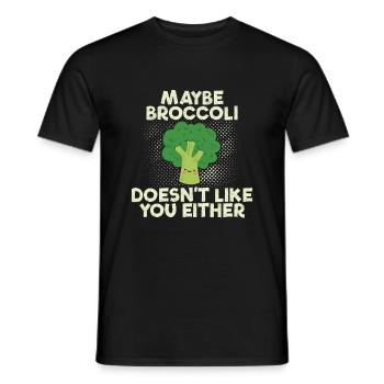 brocoli - T-shirt homme - noir - Devant - AI Model Male 178 light (178cm)