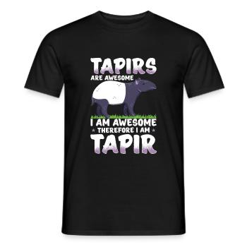tapir - T-shirt homme - noir - Devant - AI Model Male 178 light (178cm)