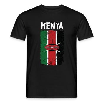 Kenya - T-shirt homme - noir - Devant - AI Model Male 178 light (178cm)